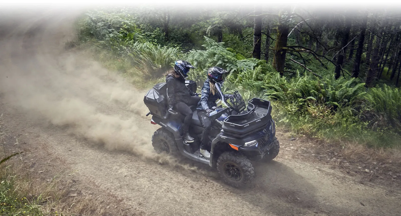 CFMoto CFORCE 600 ATV on a forest trail
